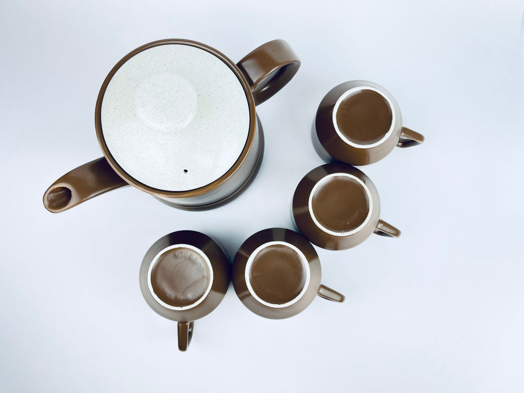 Product image for 'vintage ceramic tea kettle mug set made in england by woods' (view 9cb4d0)