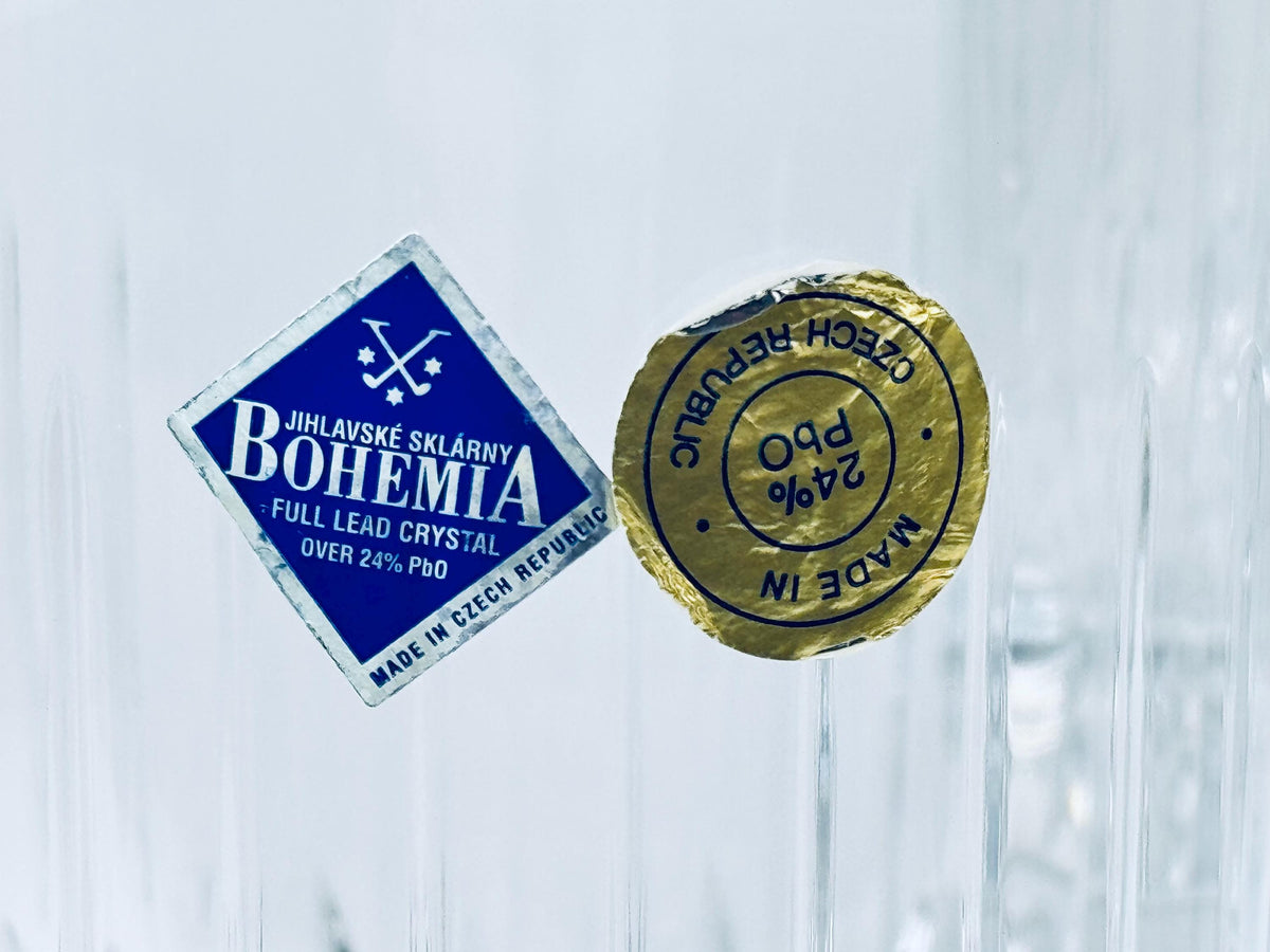Product image for 'vintage jihlavske sklarny bohemia crystal lowball glasses set of five 5 made in czech republic' (view 4f3488)