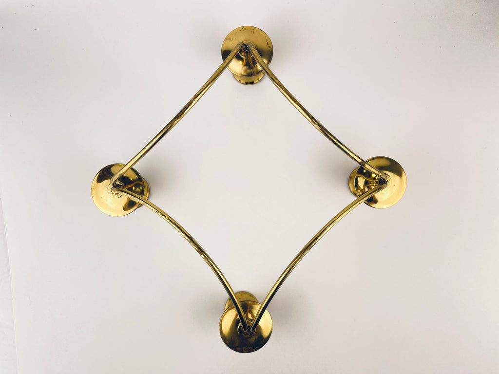 Product image for 'vintage solid brass 4 arm candlestick holder' (view 75b335)