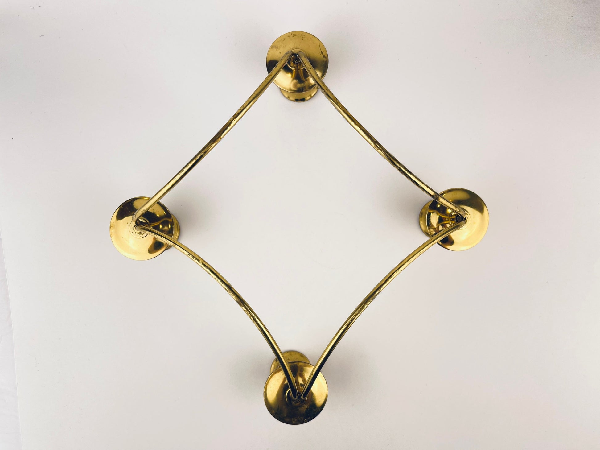 Product image for 'vintage solid brass 4 arm candlestick holder' (view 75b335)