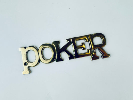 Product image for 'vintage solid brass poker sign game room decor' (view f1e4f2)