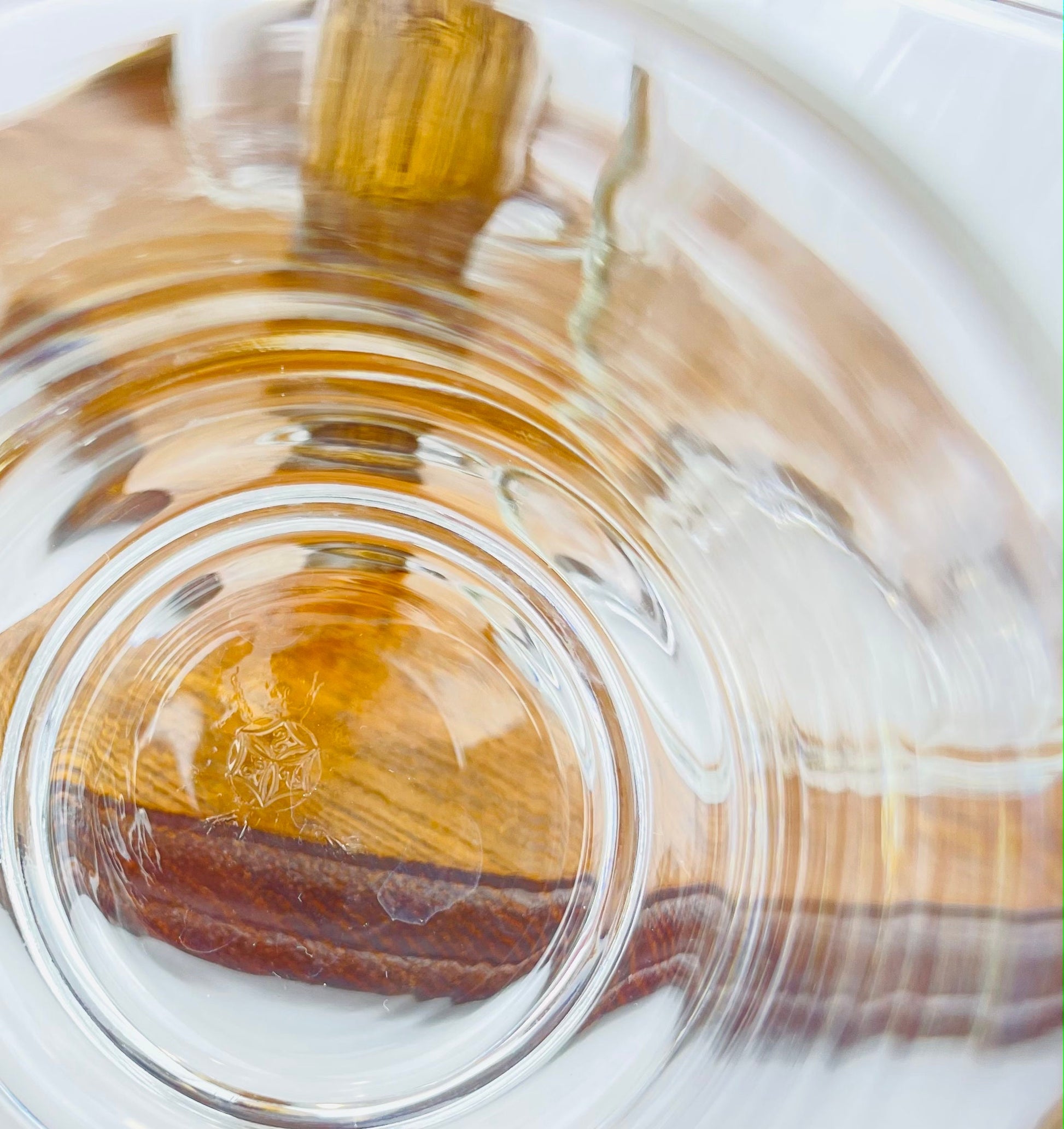 Product image for 'vintage mid century glass condiment caddy set trio of jars with wooden lids spoons' (view 46df27)