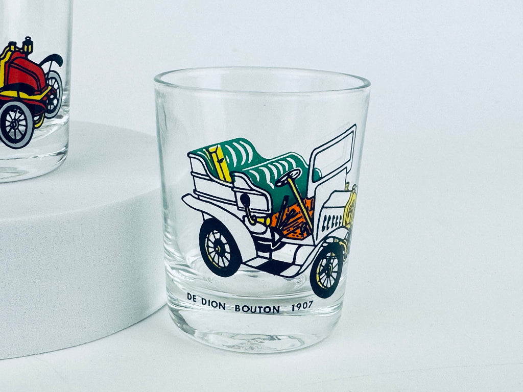 Product image for 'vintage antique car shot glasses set of three 3' (view 08d142)