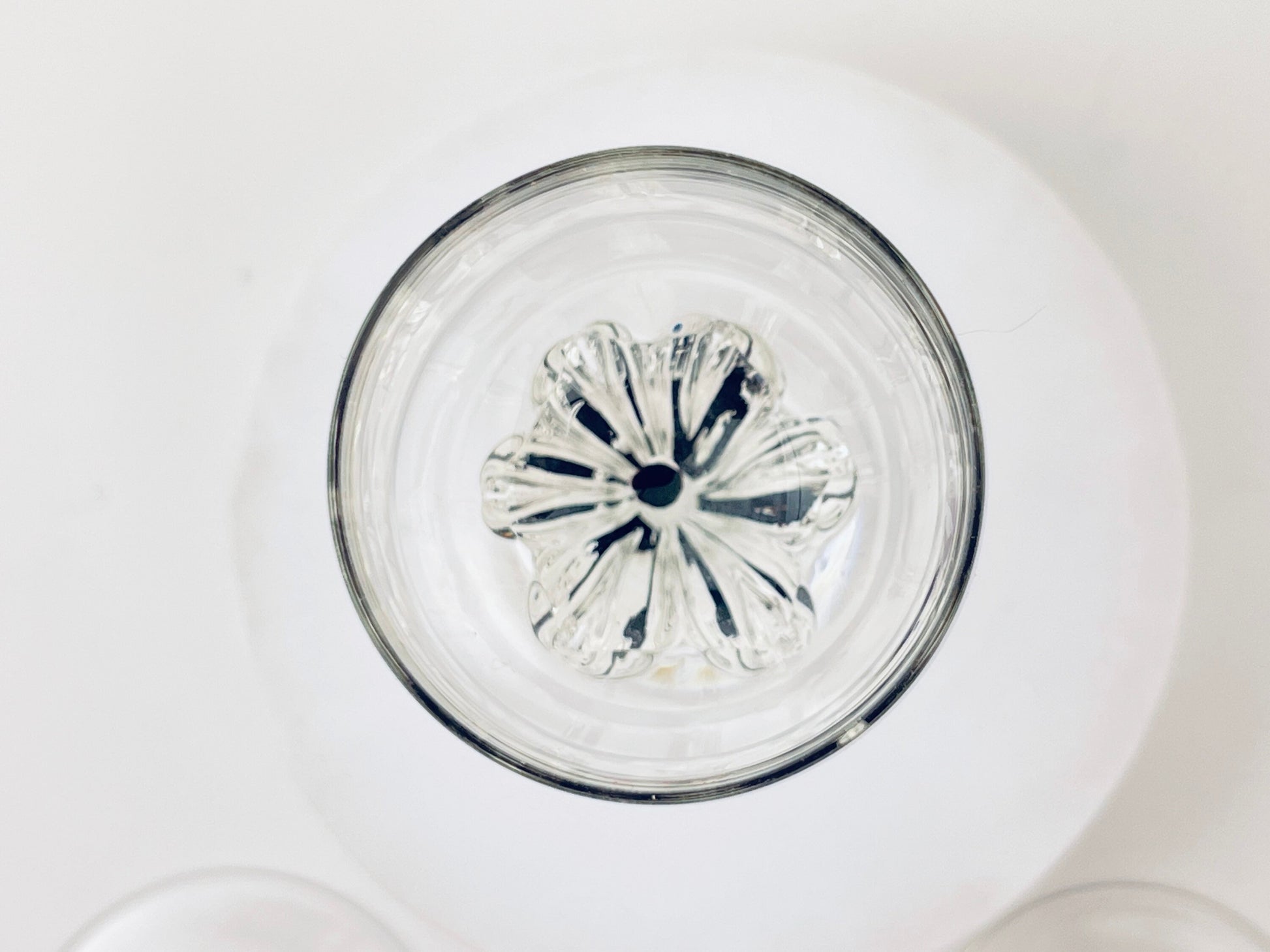 Product image for 'vintage exquisite belfor glasses or decanter czech clear black stripe art glass' (view 4ea938)