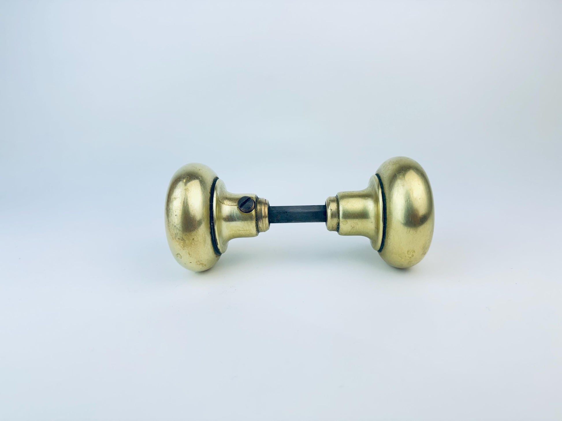 Product image for 'antique brass plated double sided door handle knob door plates architectural salvage rustic hardware decor sold separately' (view 91c9f2)