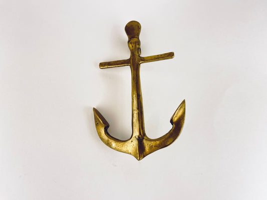 Product image for 'vintage brass anchor door knocker hardware nautical decor' (view c15d90)