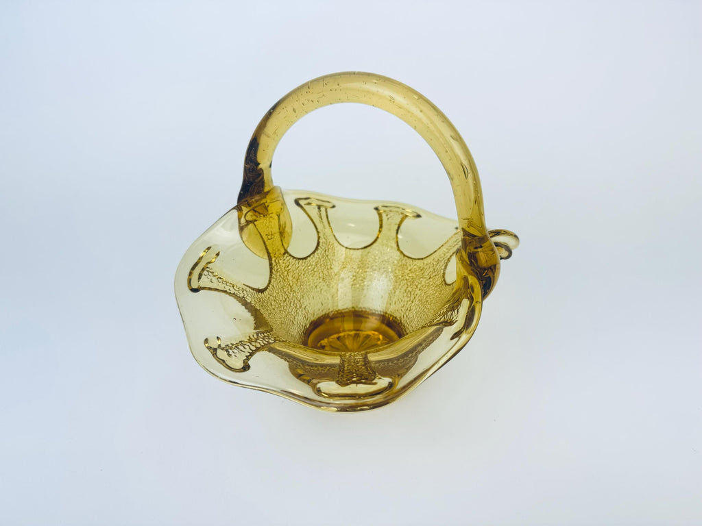 Product image for 'vintage hand blown small art glass baskets sold separately' (view 474565)