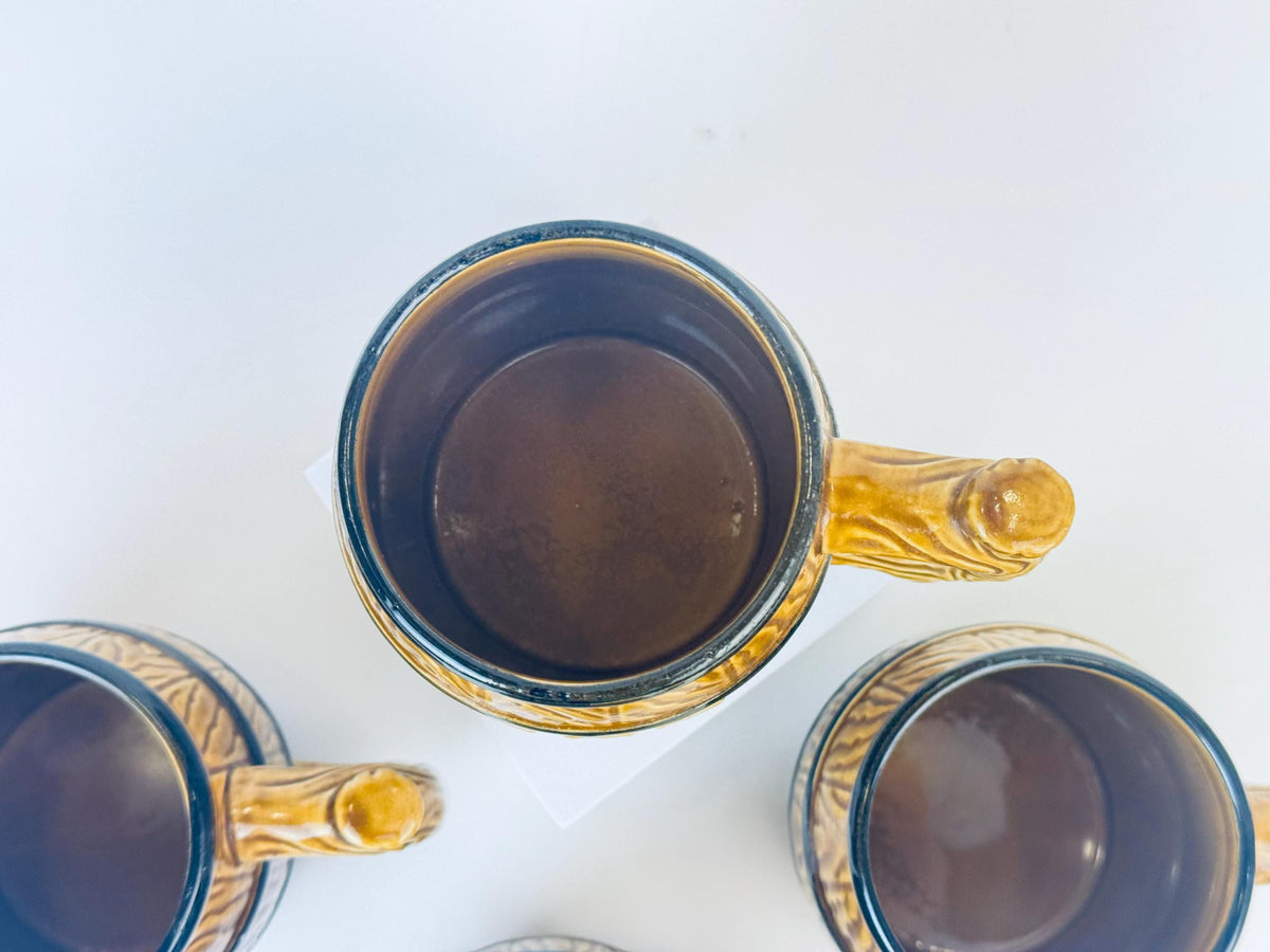 Product image for 'vintage ceramic beer barrel ceramic mugs set of four 4 made in japan' (view 5c1b30)