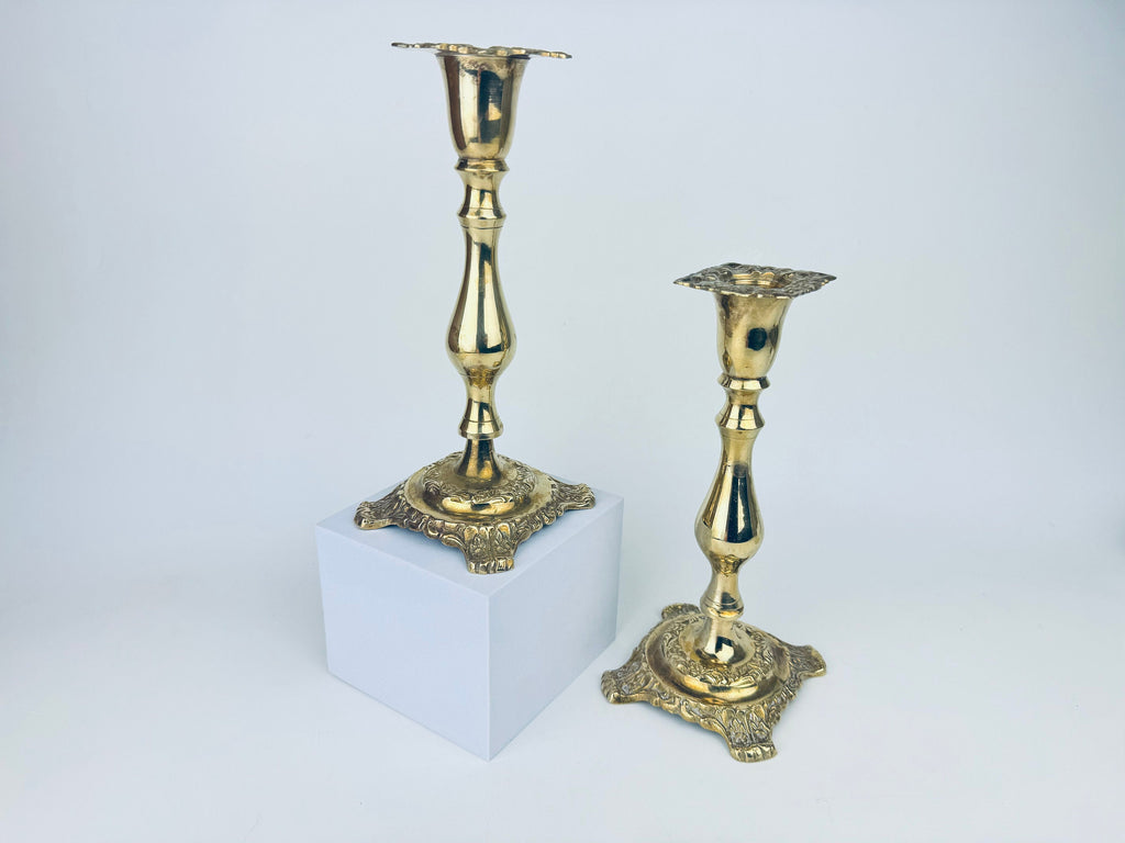 Product image for 'vintage brass candlestick holders set of two 2 sets sold separately' (view 961bca)