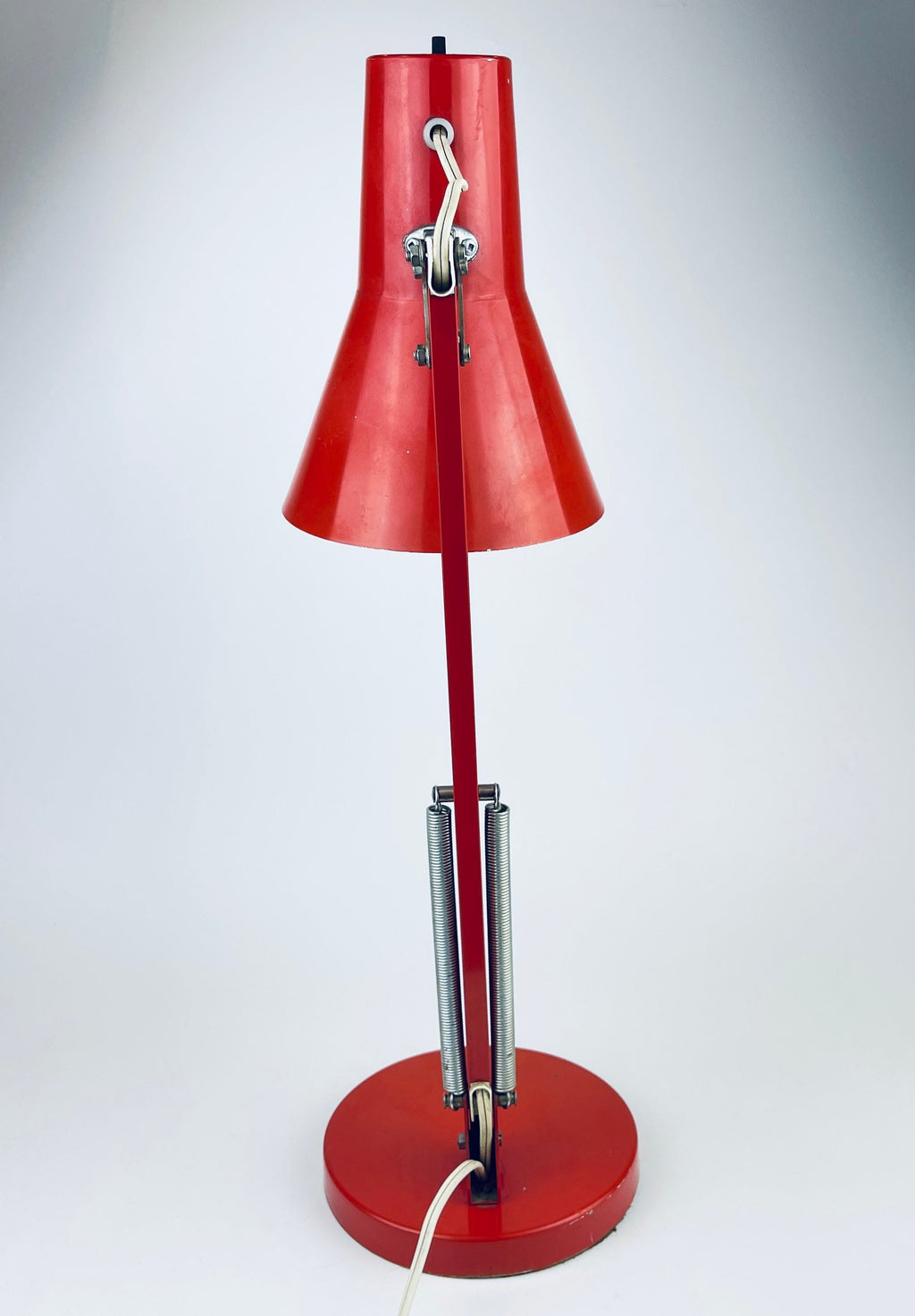 Product image for 'vintage retro red metal desk home office lamp adjustable sliding neck push switch' (view 3abe66)