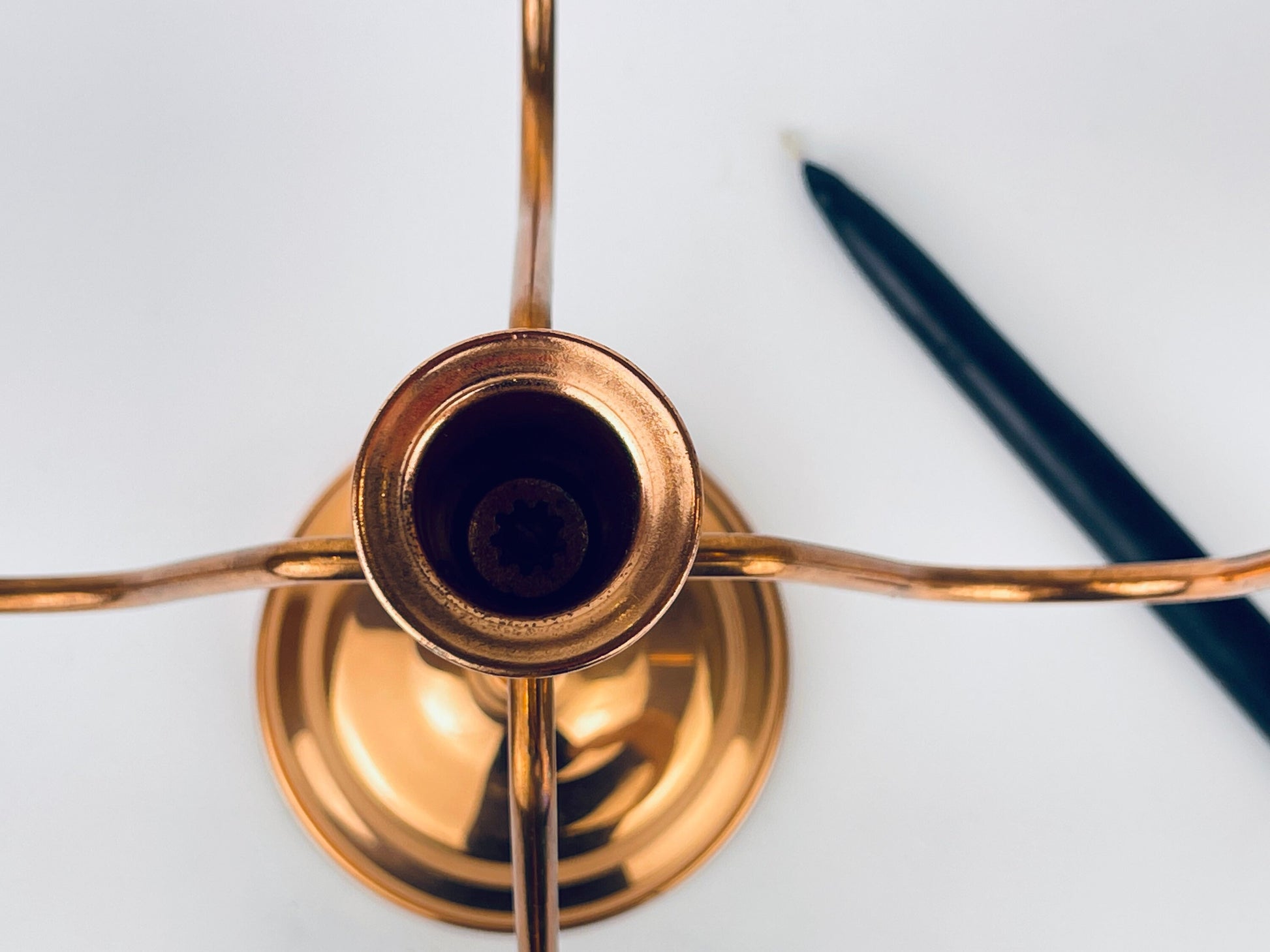 Product image for 'vintage copper candelabra sculptural mid century centrepiece' (view 98ba2b)