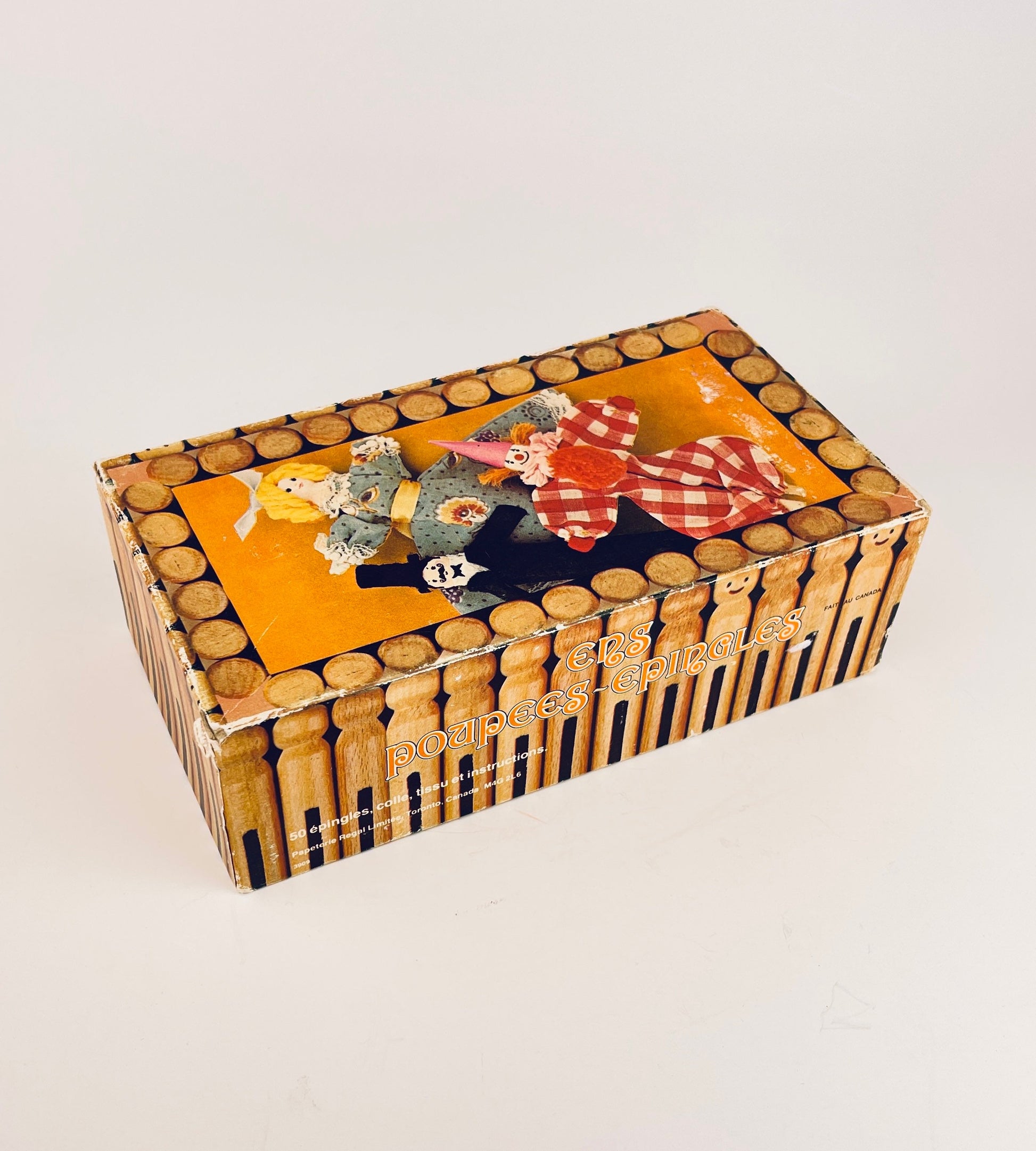 Product image for 'vintage dolly clothespin kit kids craft kit made in canada' (view 2fef92)