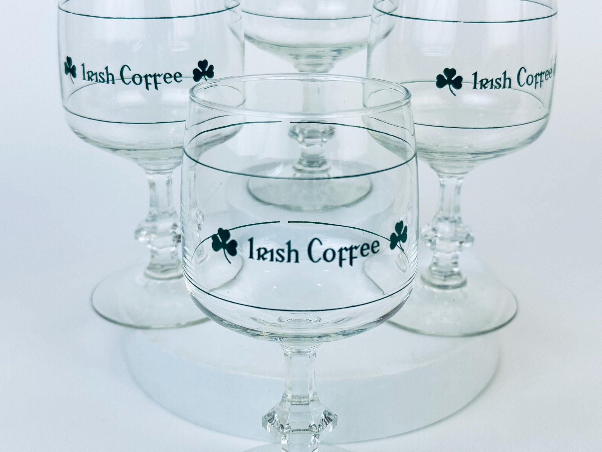 Product image for 'vintage irish coffee pedestal glasses goblets set of four 4' (view 962cf3)