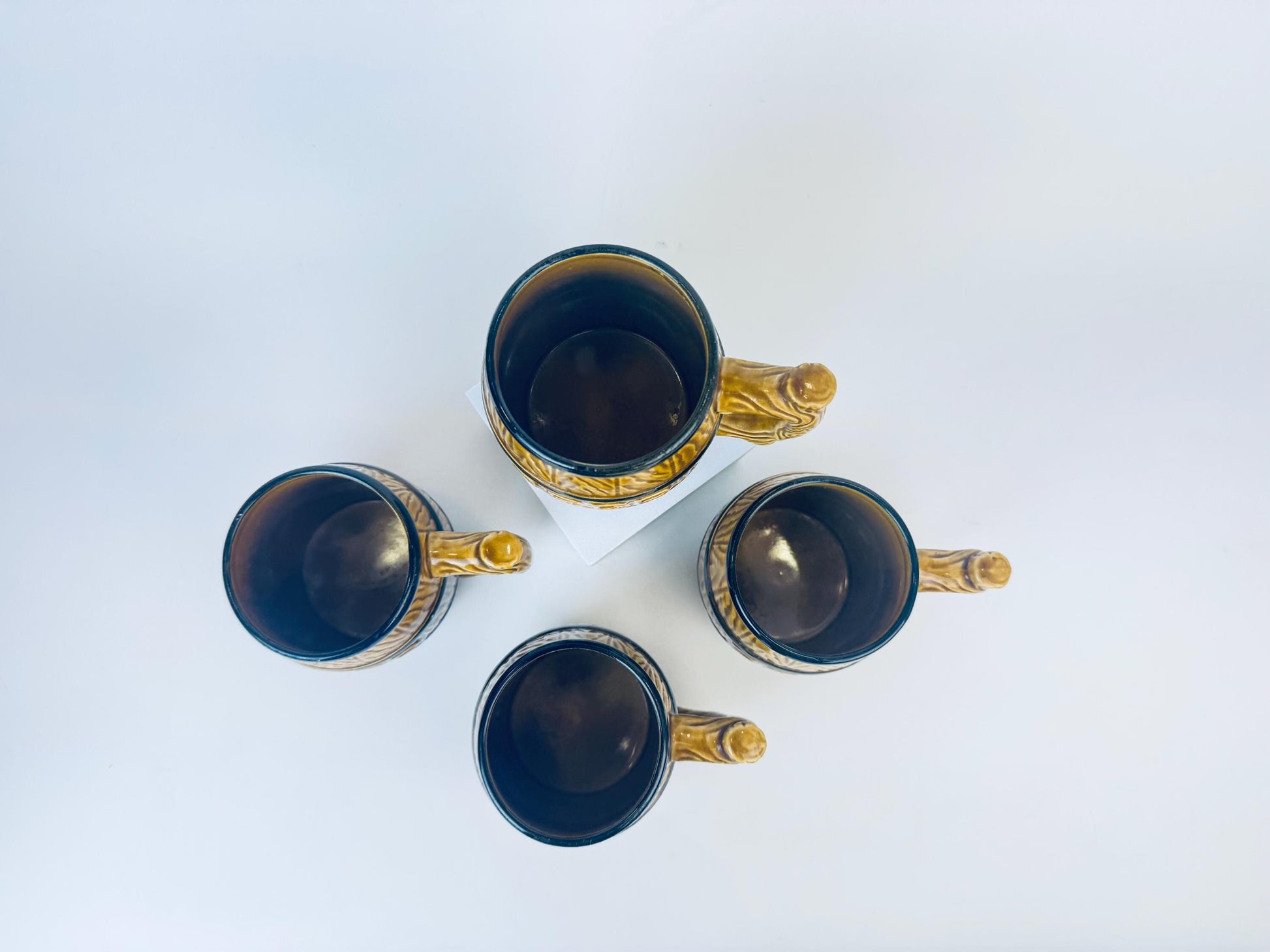Product image for 'vintage ceramic beer barrel ceramic mugs set of four 4 made in japan' (view d2e0e0)
