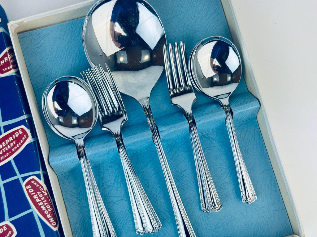 Product image for 'vintage chromepride cutlery fruit server silver spoon set made in sheffield england' (view 758436)