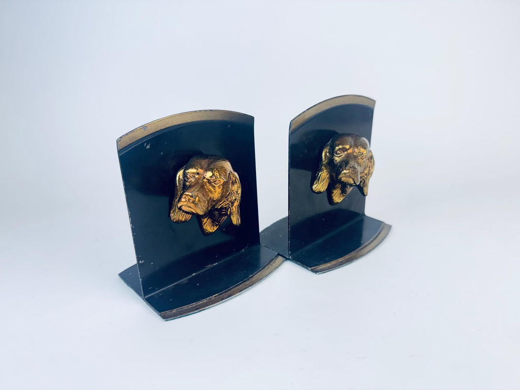 Product image for 'vintage spaniel dog metal bookends set of two 2' (view 204700)