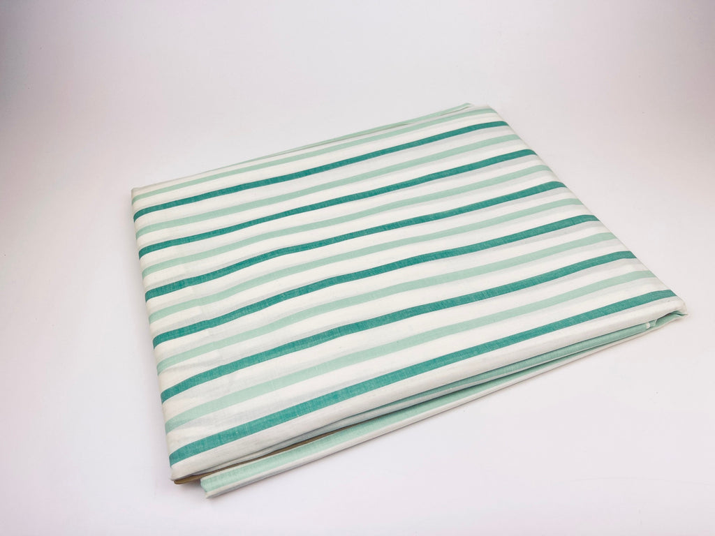 Product image for 'vintage hampshire house twin bed striped green white flat sheet cotton polyester blend new old stock nos' (view 502ab3)