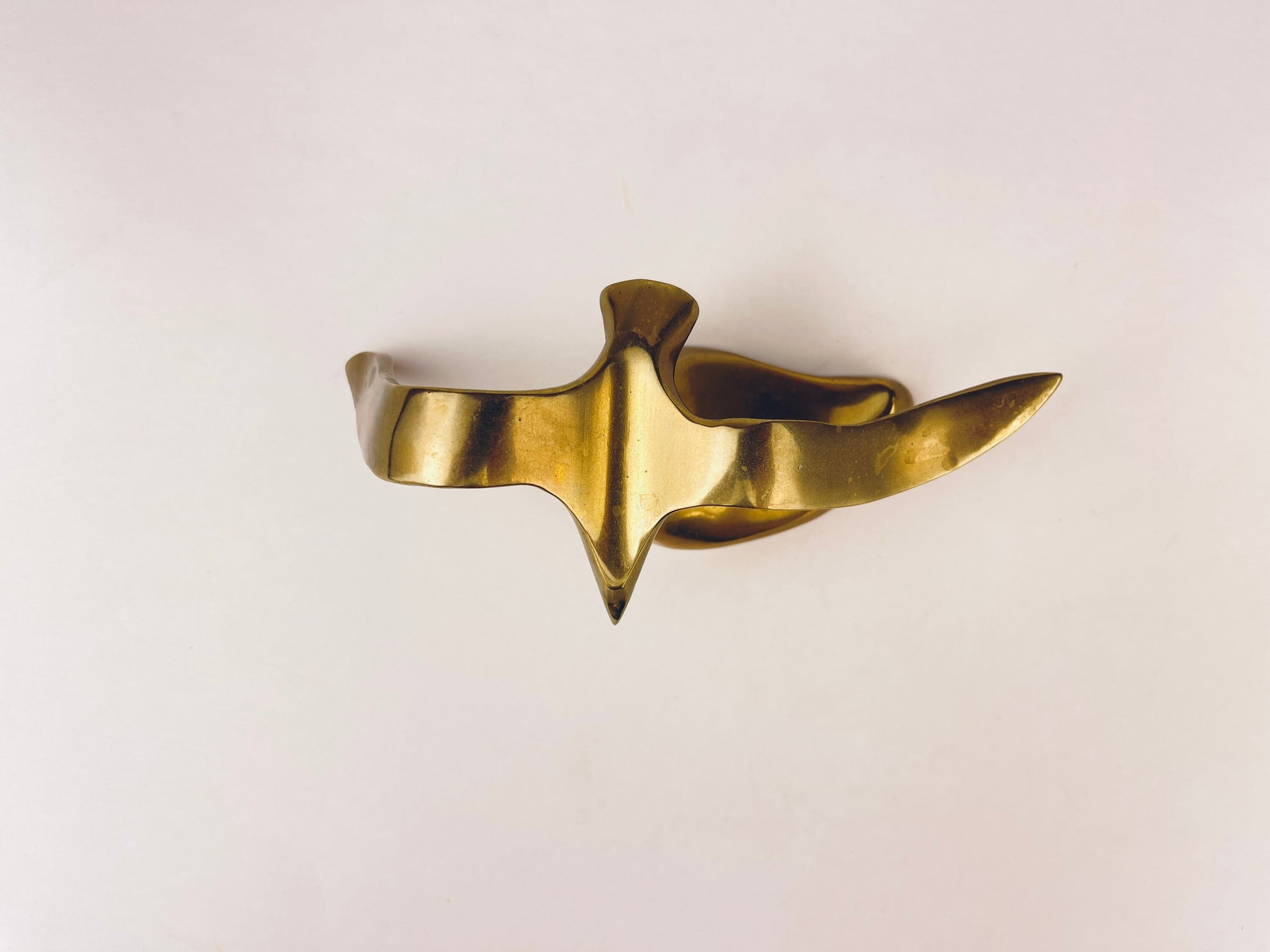 Product image for 'vintage solid brass moveable bird figurine attractive aged metal patina' (view bcfc7a)