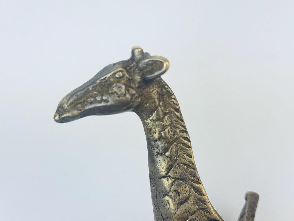 Product image for 'vintage solid brass giraffe wall mounted hook attractive aged metal patina' (view 6da9d4)