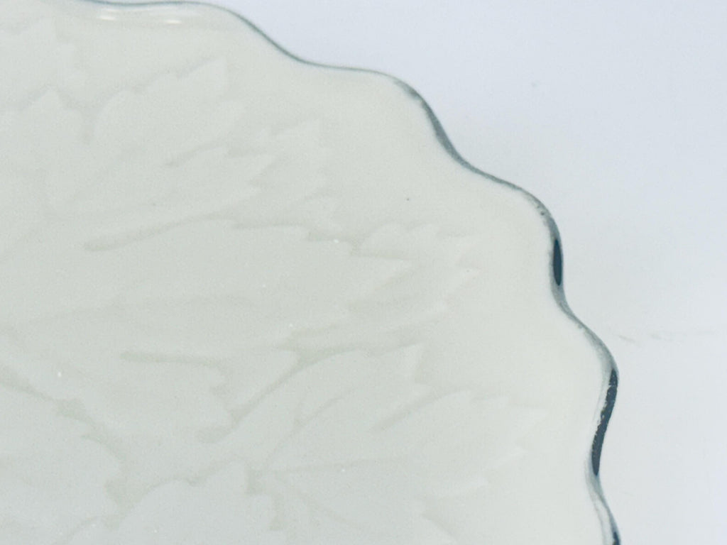 Product image for 'vintage lenox oval beige silver crested serving platter embossed maple leaf design made in usa' (view 658e1c)