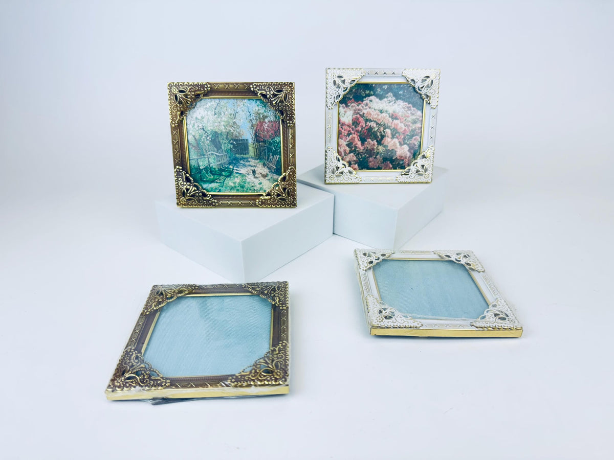 Product image for 'vintage ornate filigree square picture frames 3 x 3 new old stock sold separately' (view 001ce7)