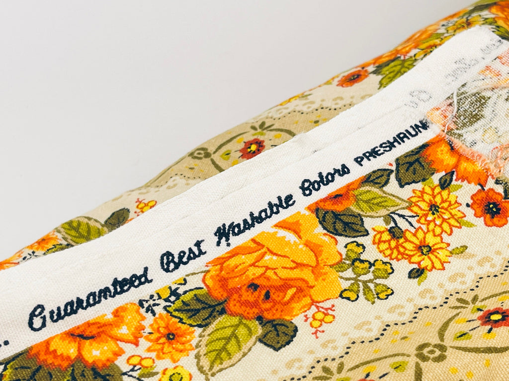Product image for 'vintage preshrunk floral cotton fabric 43 x 70 house home draperies inc' (view 38522e)