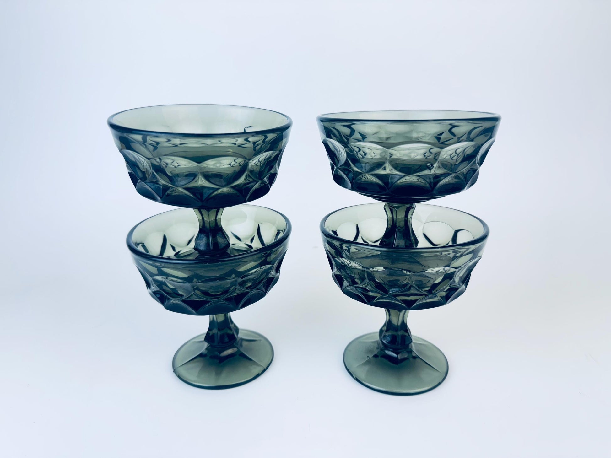 Product image for 'vintage smokey black champagne glasses set of four 4 perspective by noritake made in japan' (view 2dd73b)