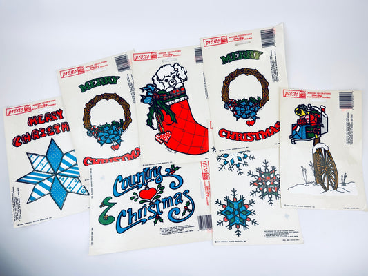 Product image for 'vintage christmas static cling window vinyl art decoration kinduell screen products 1989 sold individually' (view 063353)