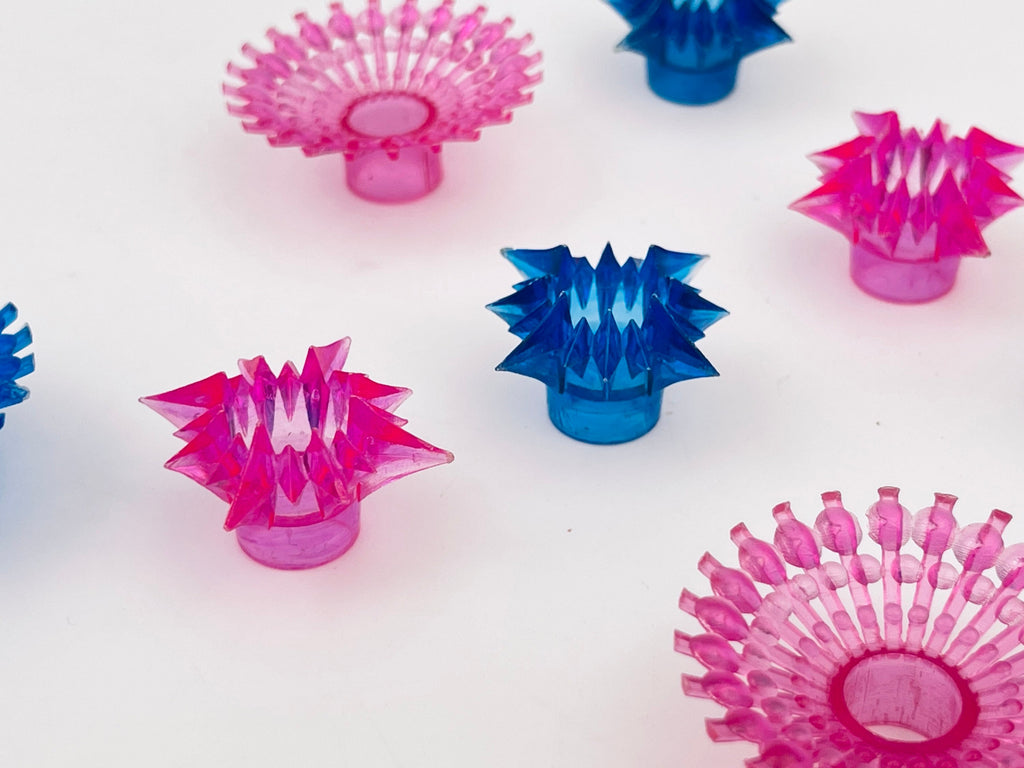 Product image for 'vintage mini christmas light reflectors blue pink mixed lot of eight 8' (view 4ad7d2)