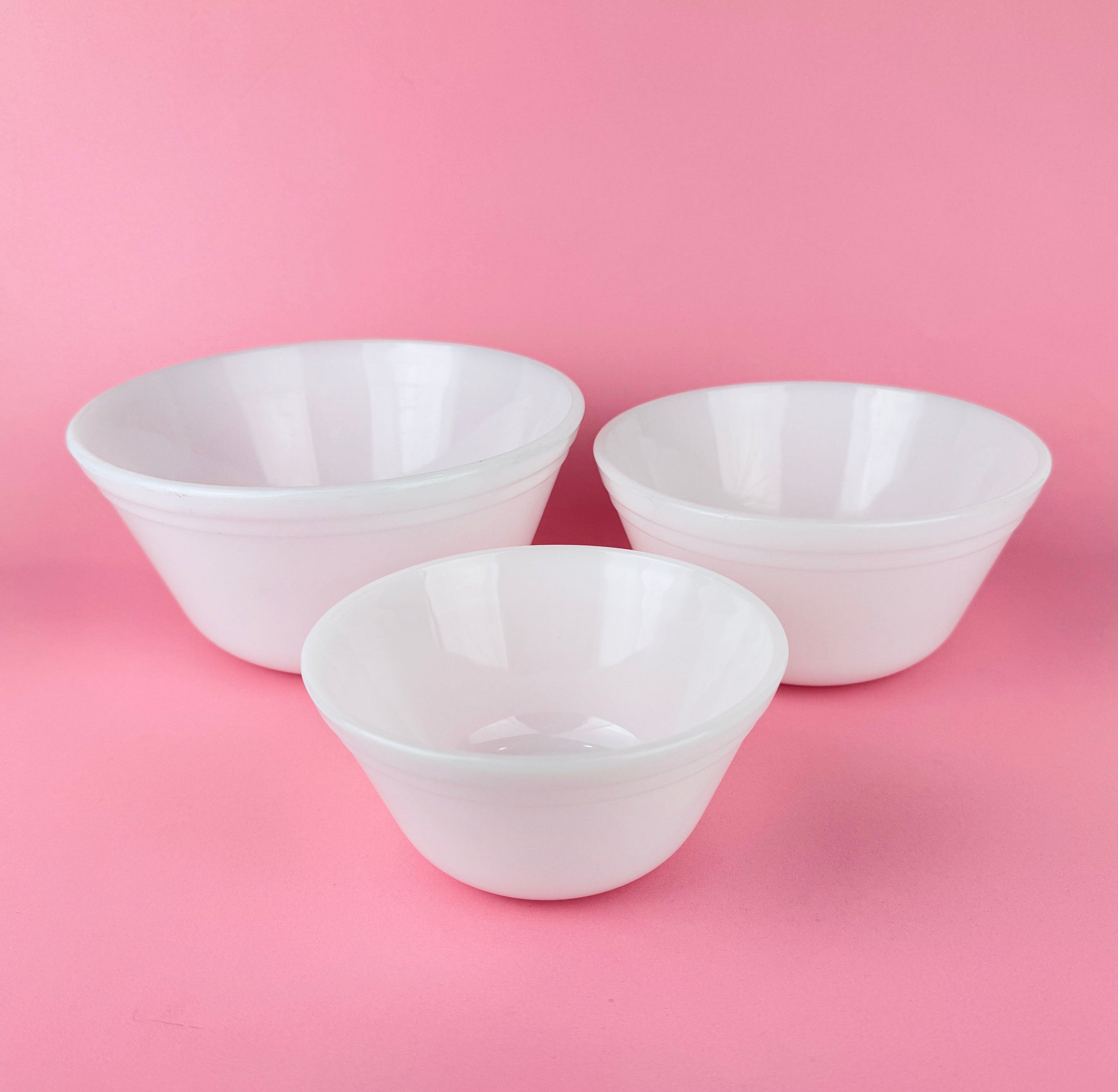 Product image for 'vintage federal glass mixing bowl set double striped top pattern made in usa sets sold separately' (view 53aa6b)