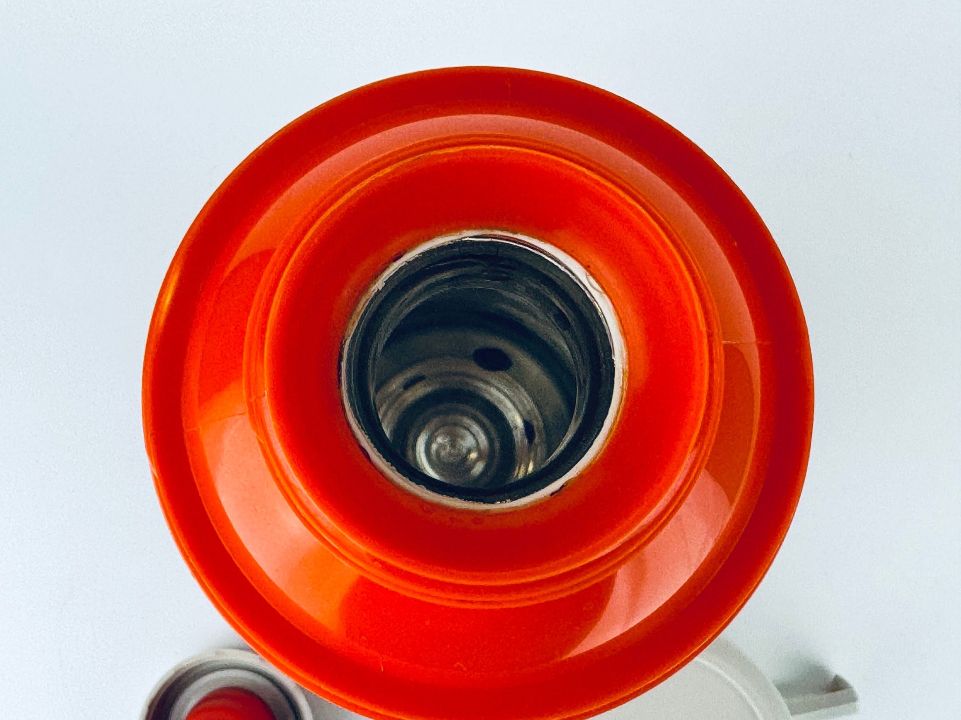 Product image for 'vintage bright orange plastic thermos insulated vacuum sealed jar model 24f made in canada' (view 4bb75e)