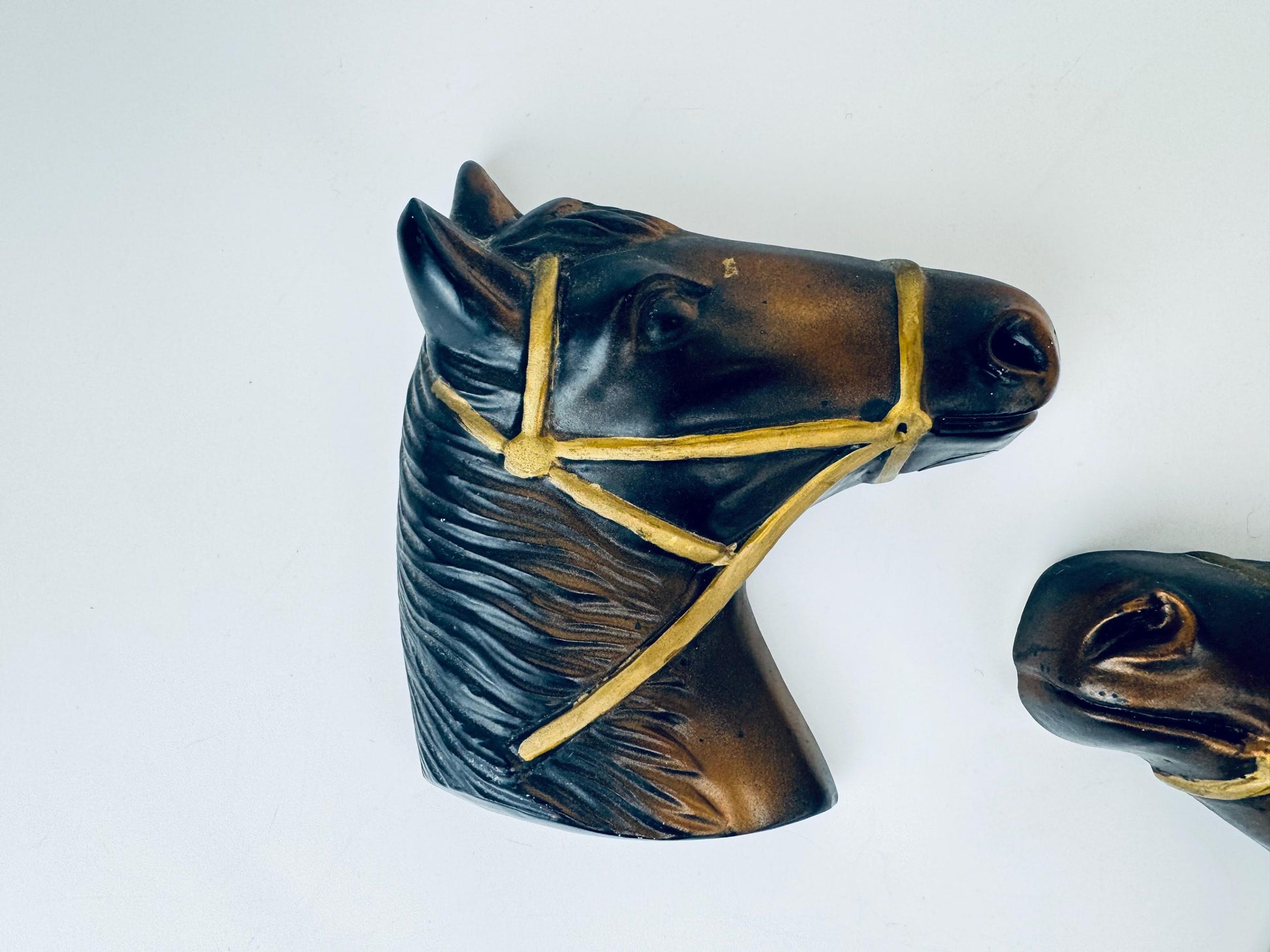 Product image for 'vintage chalkware horse wall hangings equestrian farmhouse decor' (view 6eadf6)