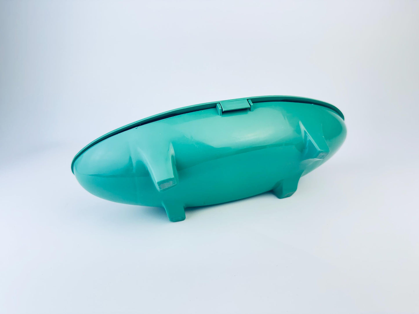 Product image for 'vintage singer slant shank buttonhole attachment 489510 patent 2482607 made in usa atomic jetsons aqua green case' (view 2e59cc)