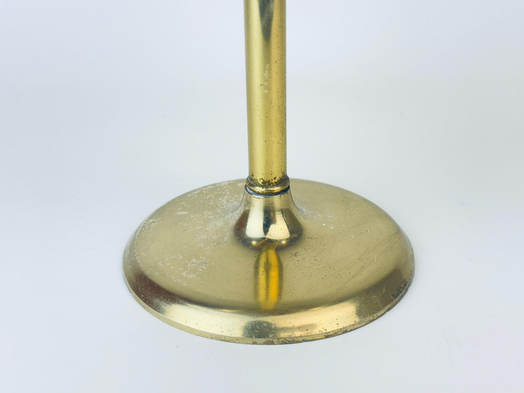 Product image for 'vintage brass tabletop dual ring towel hanger aged metal patina' (view e0c21b)