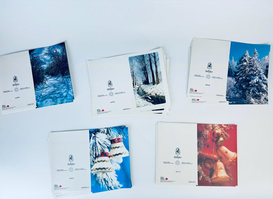 Product image for 'vintage bellefair christmas cards seasonal cards envelopes made in canada new old stock nos winter scene christmas bells' (view 6e0699)