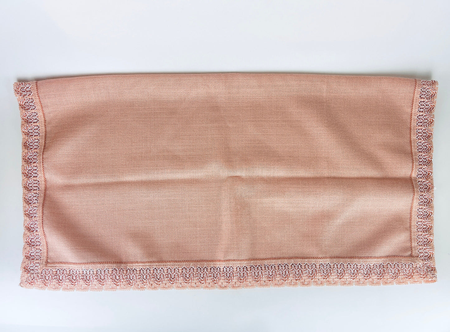 Product image for 'vintage light pink square tablecloth 30 x 31 made in western germany 100 polyacryl' (view 52a97b)