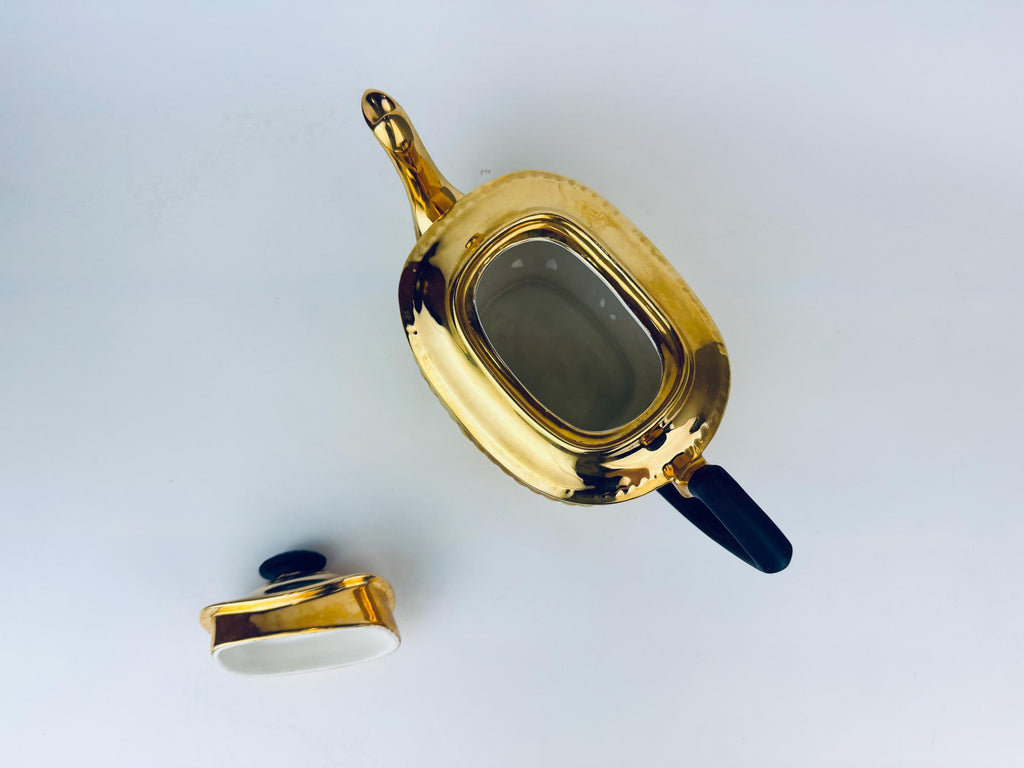 Product image for 'vintage 1930s crown devon 24kt gold black ceramic kettle art deco georgian teapot made in england' (view 6cdc7f)
