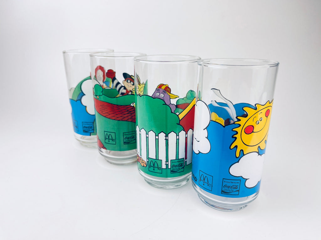Product image for 'vintage mcdonalds canada glass tumblers grimace hamburglar birdie the early bird ronald mcdonald sold individually' (view 6d150d)