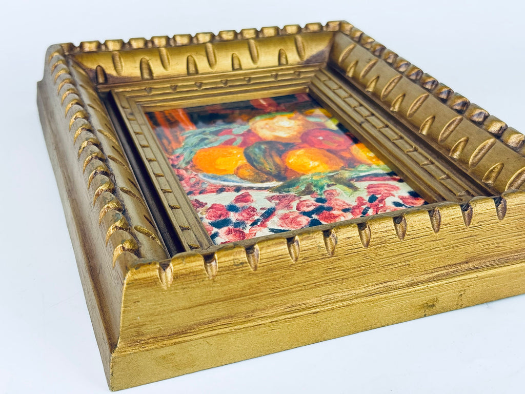 Product image for 'vintage faux wood ornate carved gold gilt picture frame hollywood regency decor' (view 450f2f)