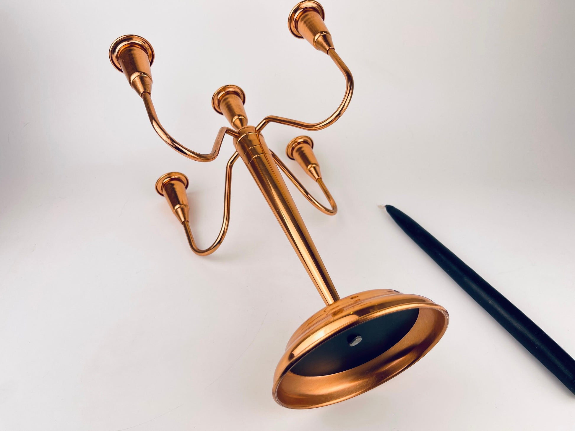 Product image for 'vintage copper candelabra sculptural mid century centrepiece' (view 6da053)