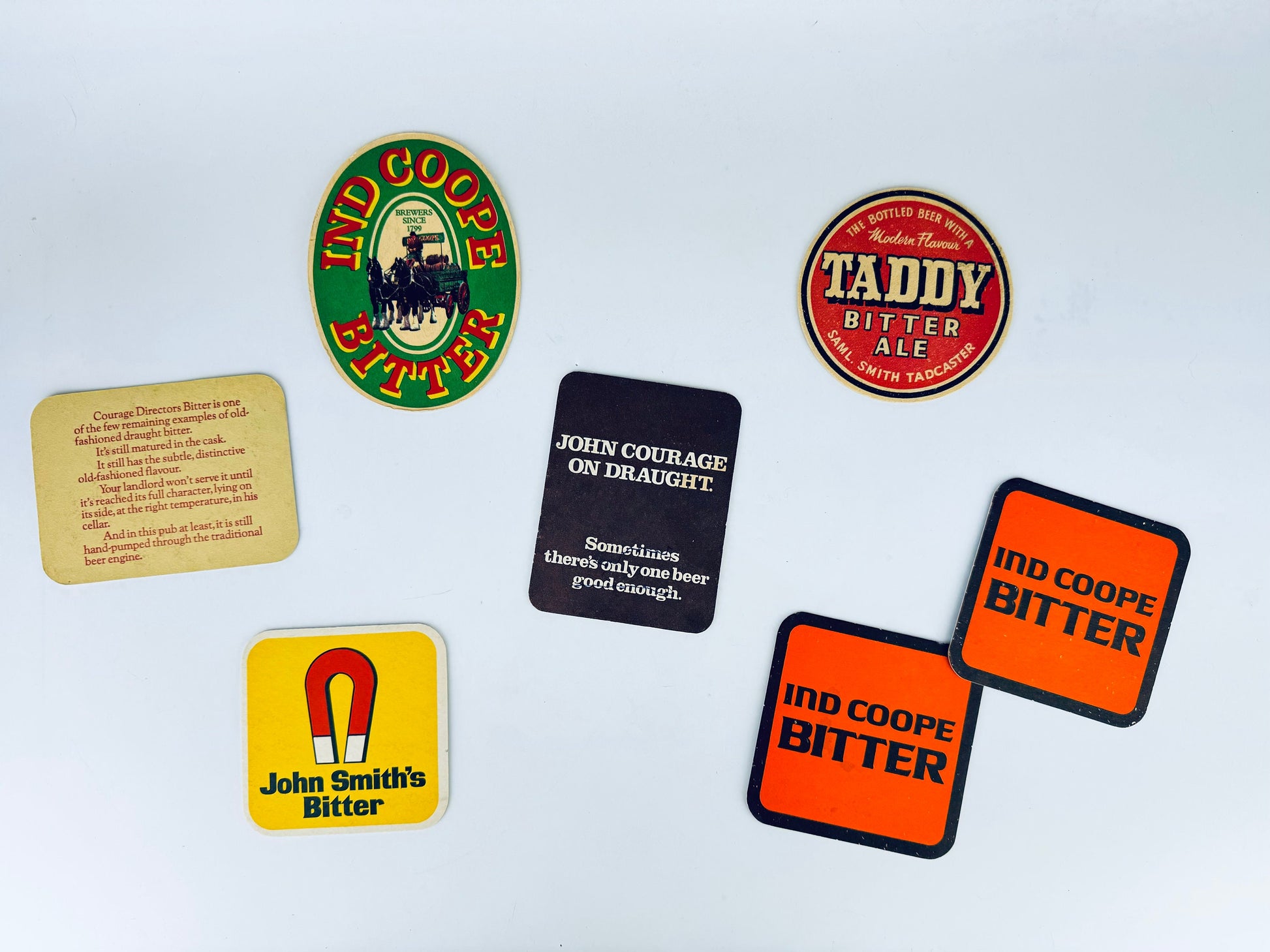 Product image for 'vintage english bitter ale bar coasters beer cocktail mat sold separately' (view af7dab)