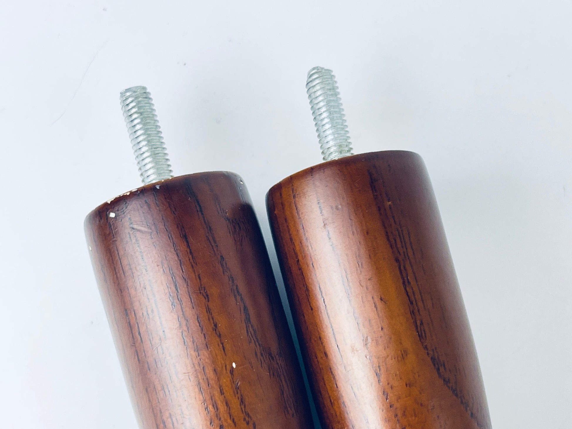 Product image for 'vintage mcm wood silver metal tapered replacement legs 4 set of two 2' (view 8c49d1)