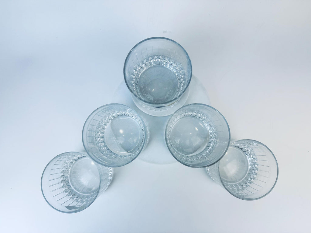 Product image for 'vintage jihlavske sklarny bohemia crystal lowball glasses set of five 5 made in czech republic' (view a235ad)