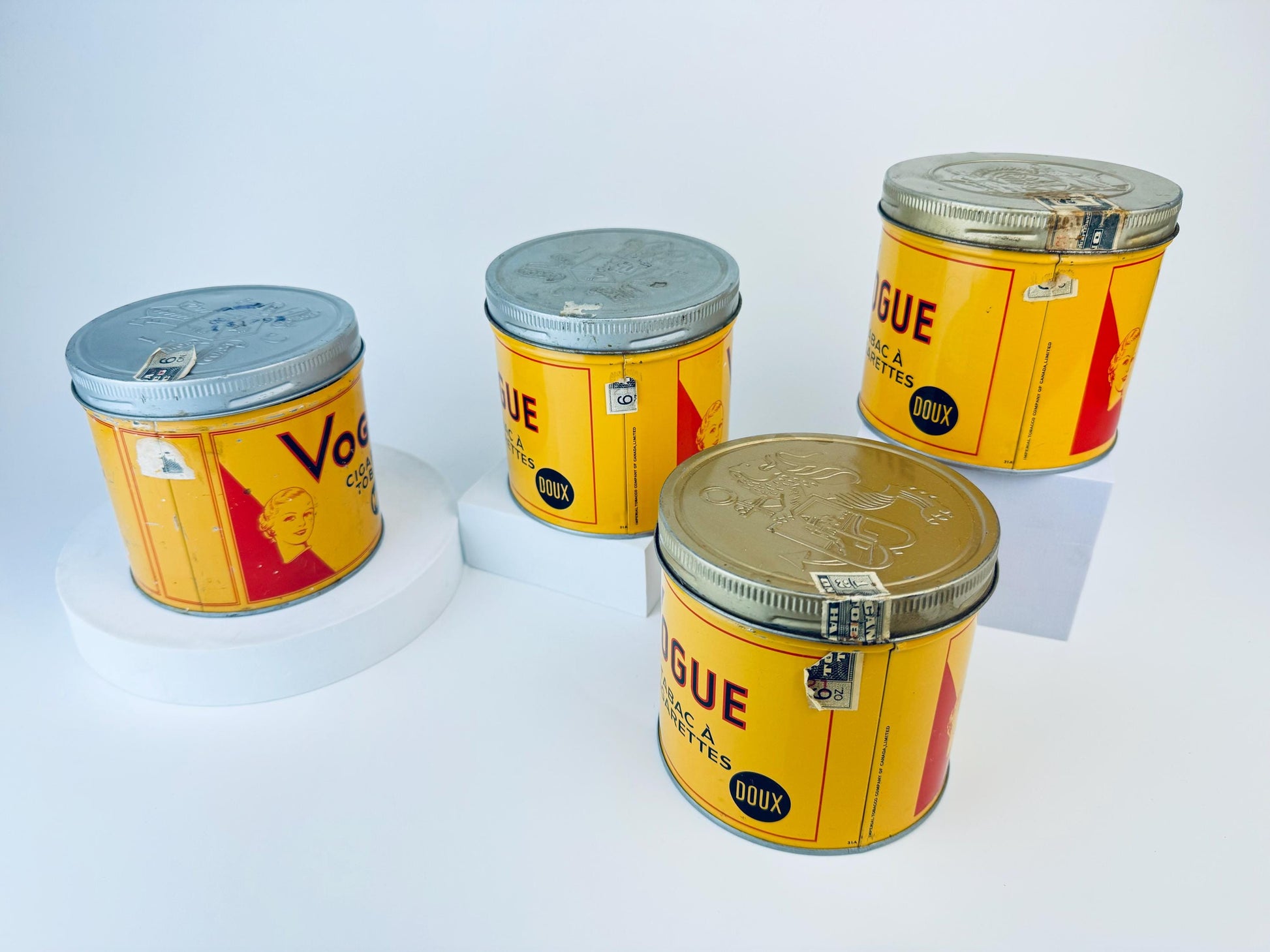 Product image for 'vintage vogue mild cigarette tobacco tin imperial tobacco company canada collectible tin sold separately' (view 6134e2)