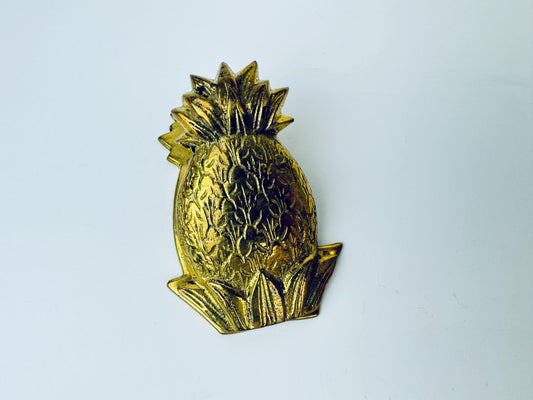 Product image for 'vintage solid brass pineapple paper clip attractive aged patina home office decor' (view e79a84)