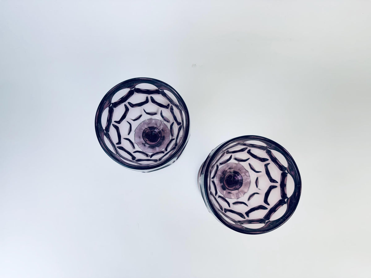 Product image for 'vintage plum purple fostoria moonstone glasses set of two 2' (view 4aa579)