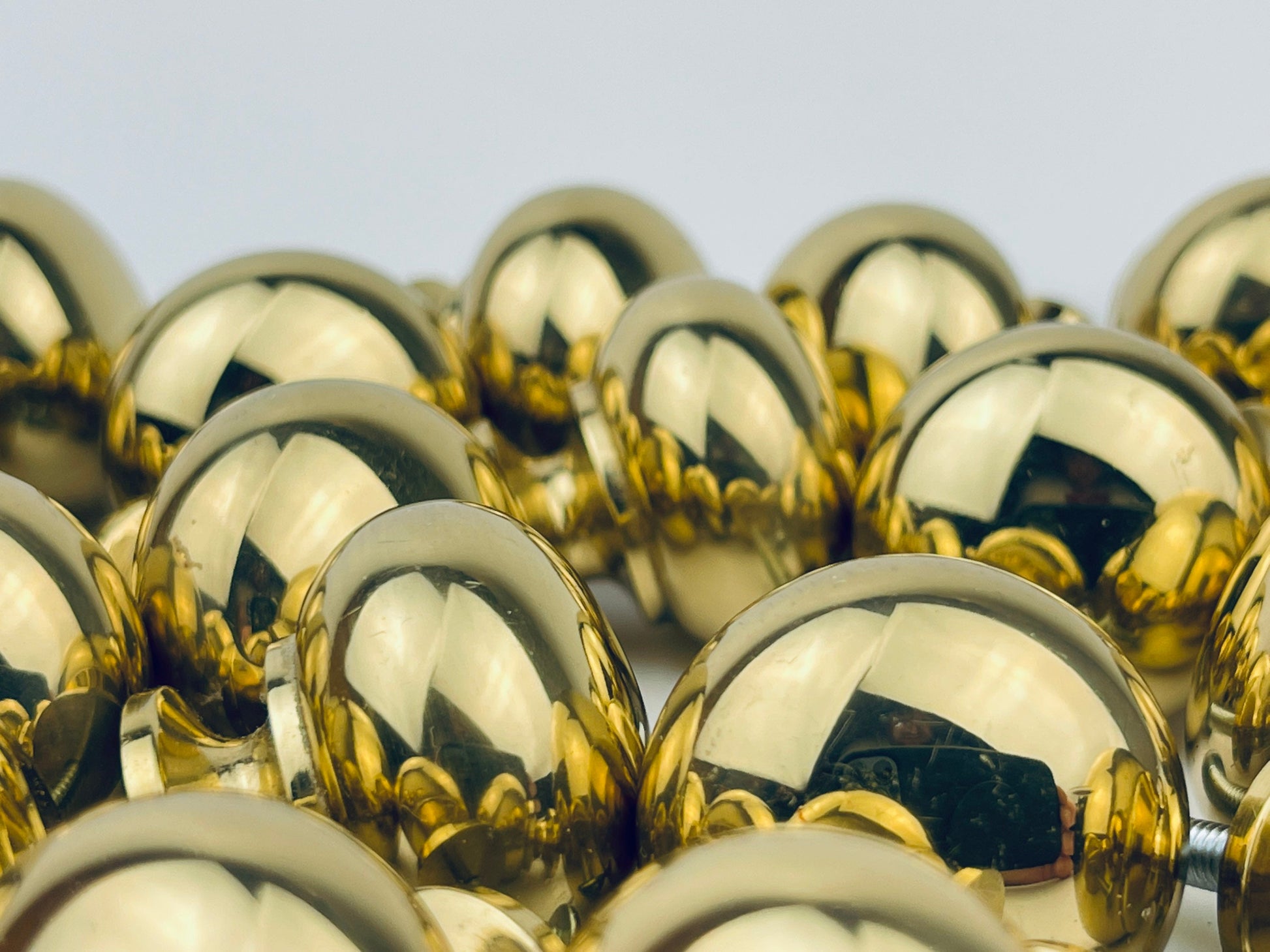 Product image for 'vintage 1980s solid brass drawer knob polished circular pull for cabinets or dressers' (view 459bb2)