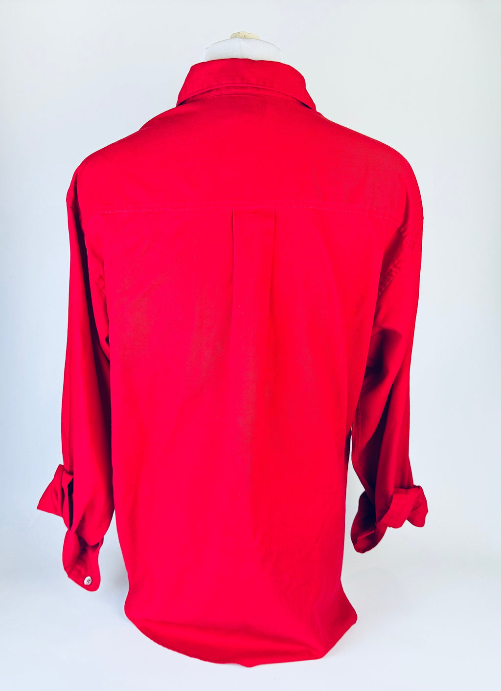 Product image for 'vintage yves saint laurent ysl menswear long sleeve button up red shirt double breast pocket size large l' (view e4da0e)