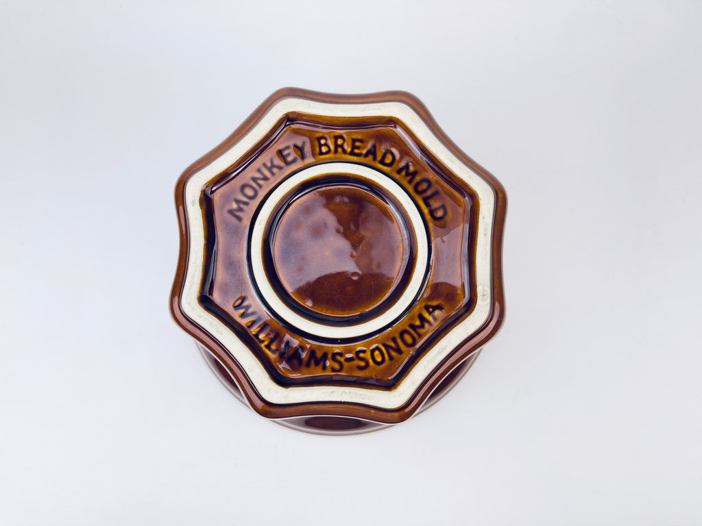 Product image for 'vintage williams sonoma monkey bread mold brown drip glaze ceramic' (view eaade3)