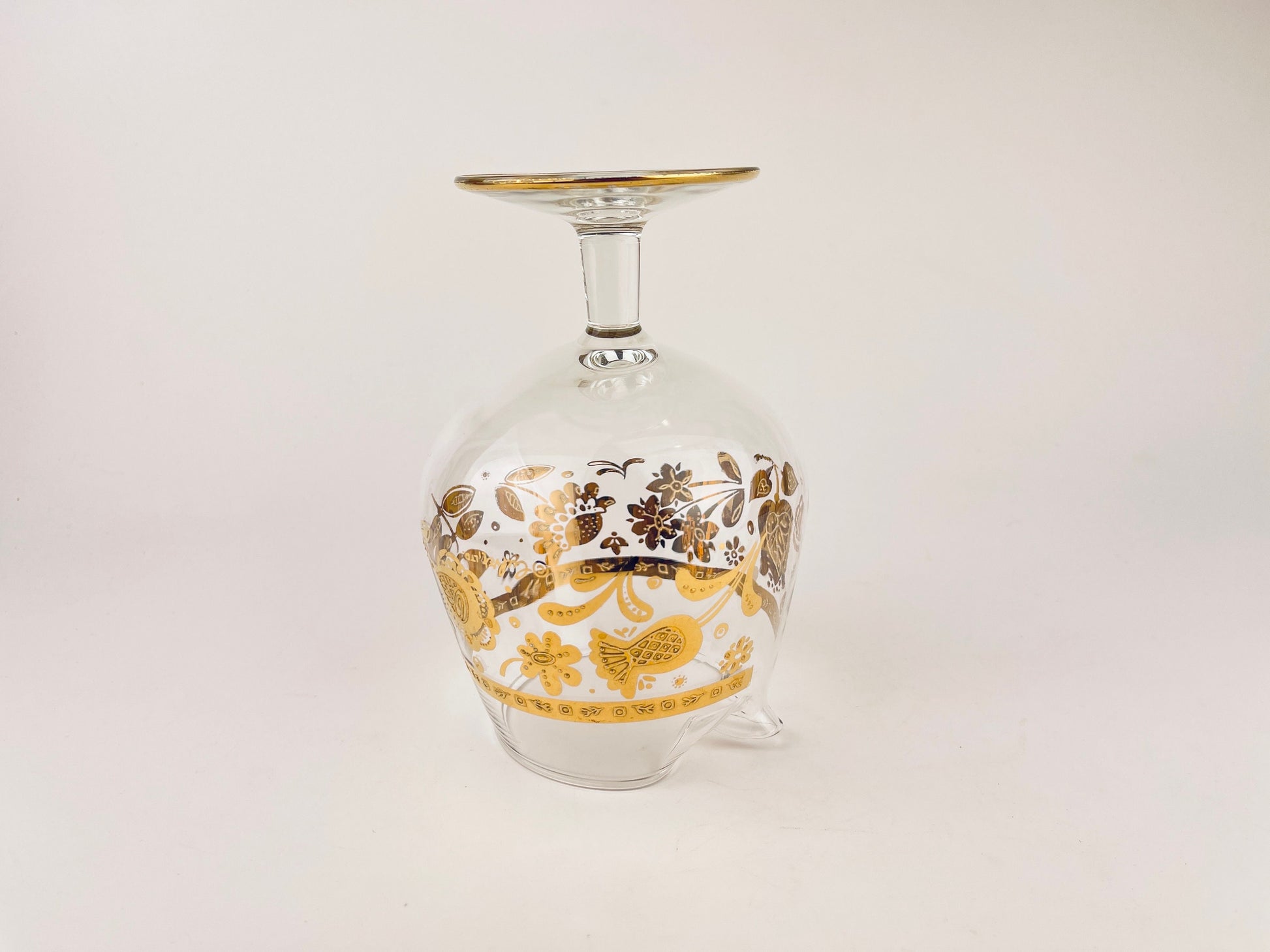 Product image for 'vintage culver tyrol gold chantilly floral martini cocktail glass pitcher barware decanter' (view 460b9f)